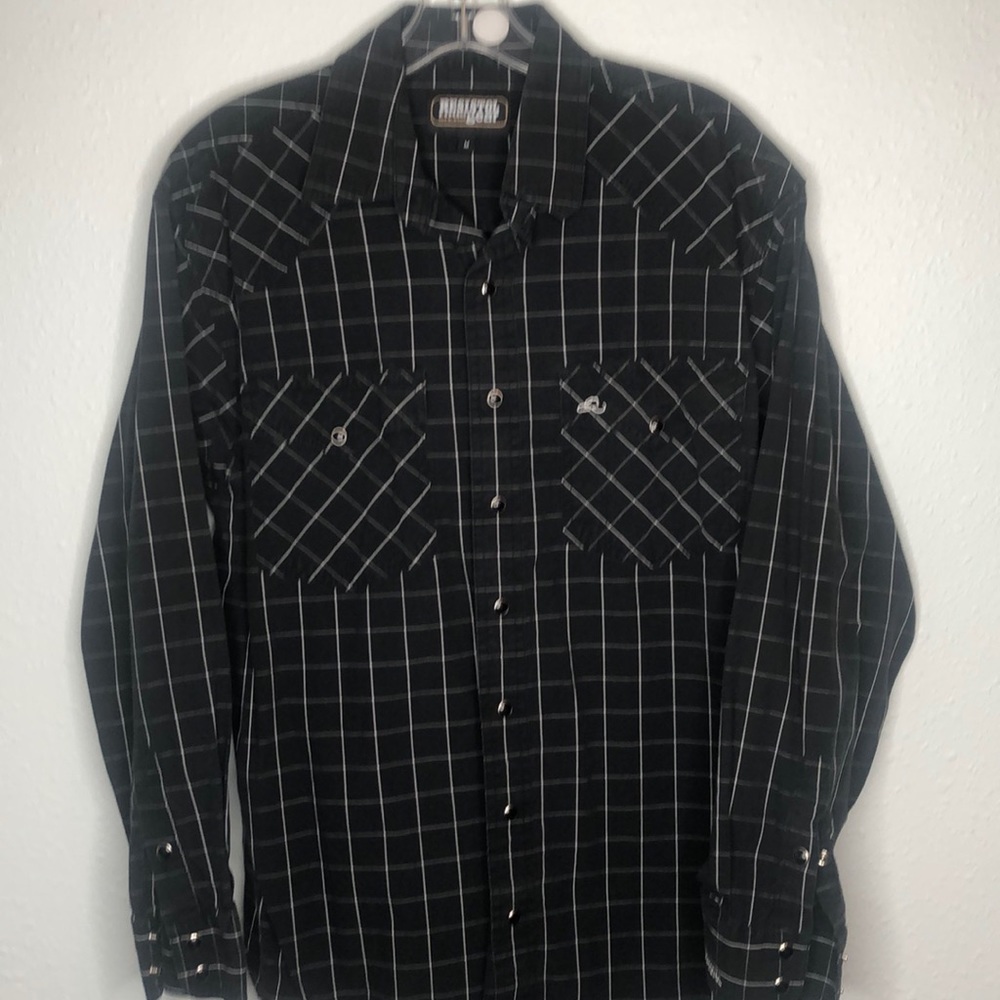 Resistol Rodeo Gear: black pearl button up size M